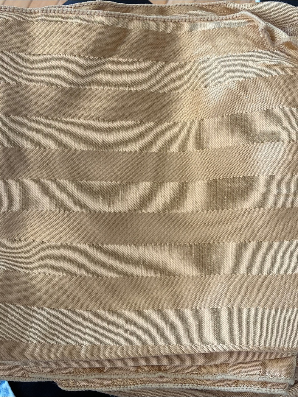Striped Beige Satin-look napkins set of 12